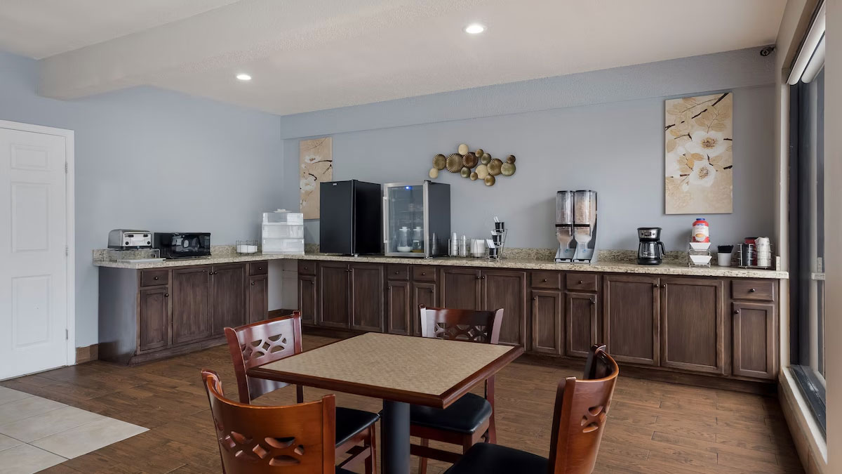 Continental breakfast area